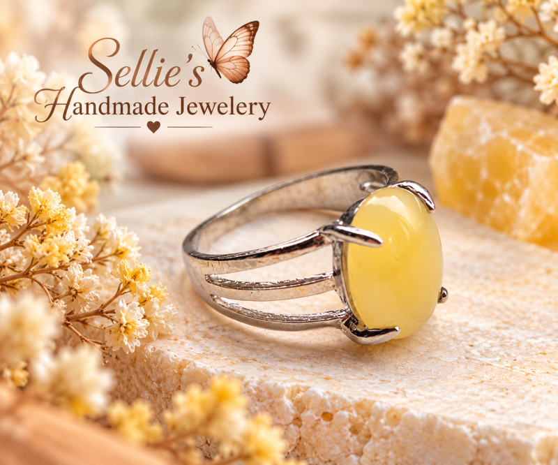 Magische gele jade ring
