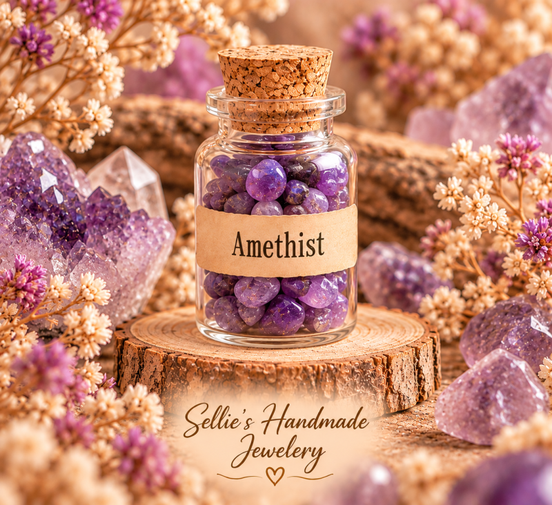 Magisch edelsteen flesje Amethist