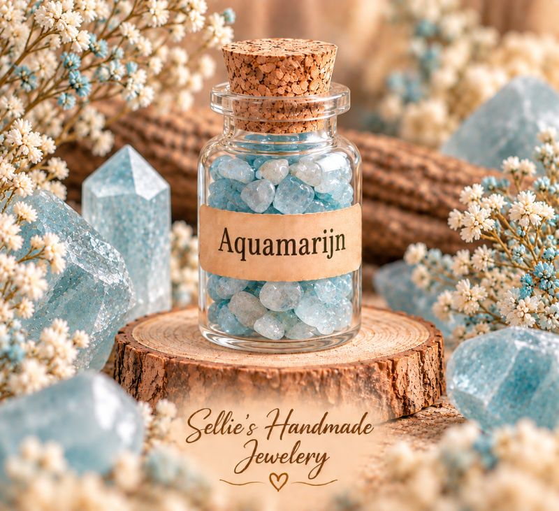 Magisch edelsteen flesje Aquamarijn