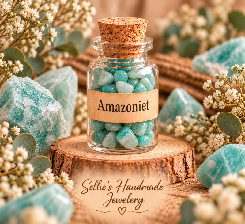 Magisch edelsteen flesje Amazoniet