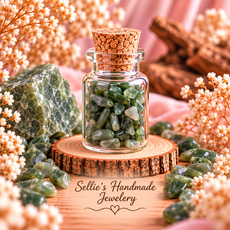 Magisch edelsteen flesje Groene Jade