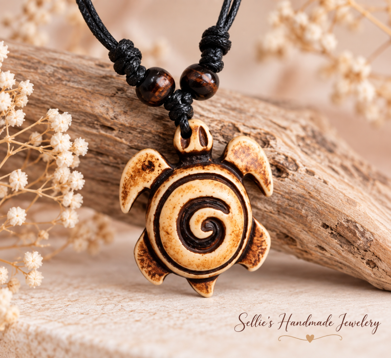 Magische spiraal schildpad ketting