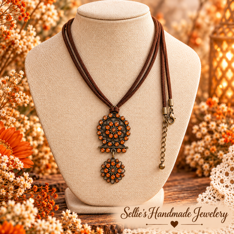 Magische boho bloem ketting