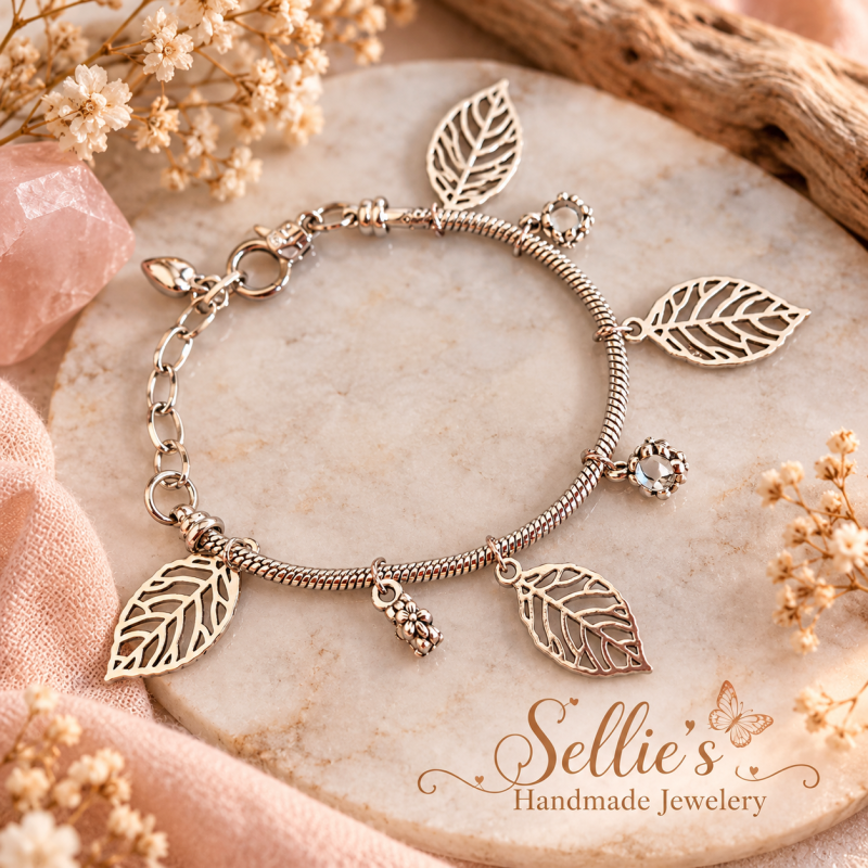 Magische bedel blad armband