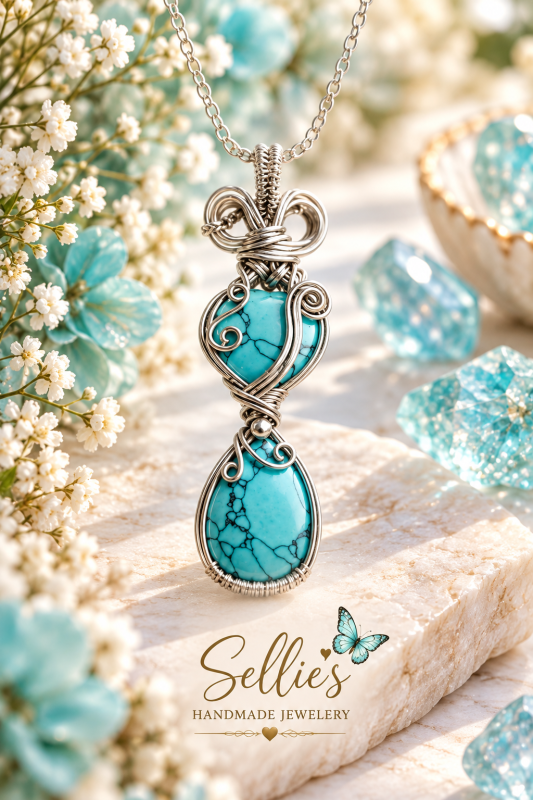 Magische turquoise wire hanger