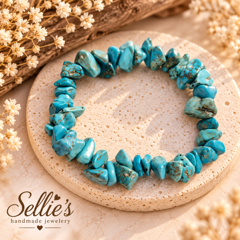 Magische Turquoise split edelsteen  armband