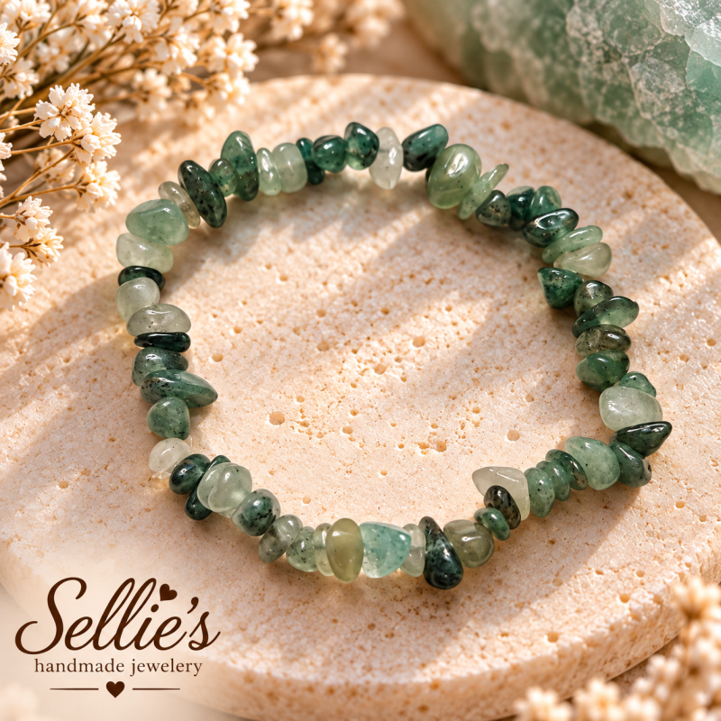 Groene Aventurijn split edelsteen armband