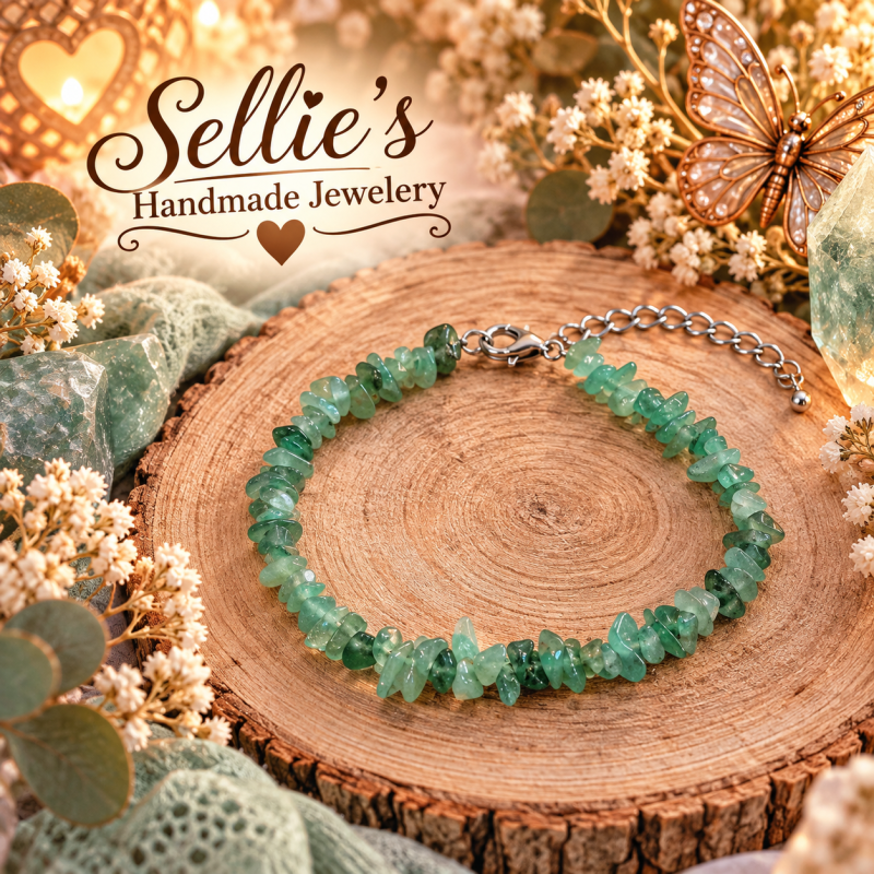 Magische mini aventurijn split-edelsteentjes armband
