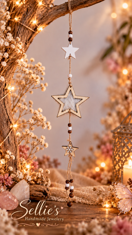 Magische boho sterrenhanger