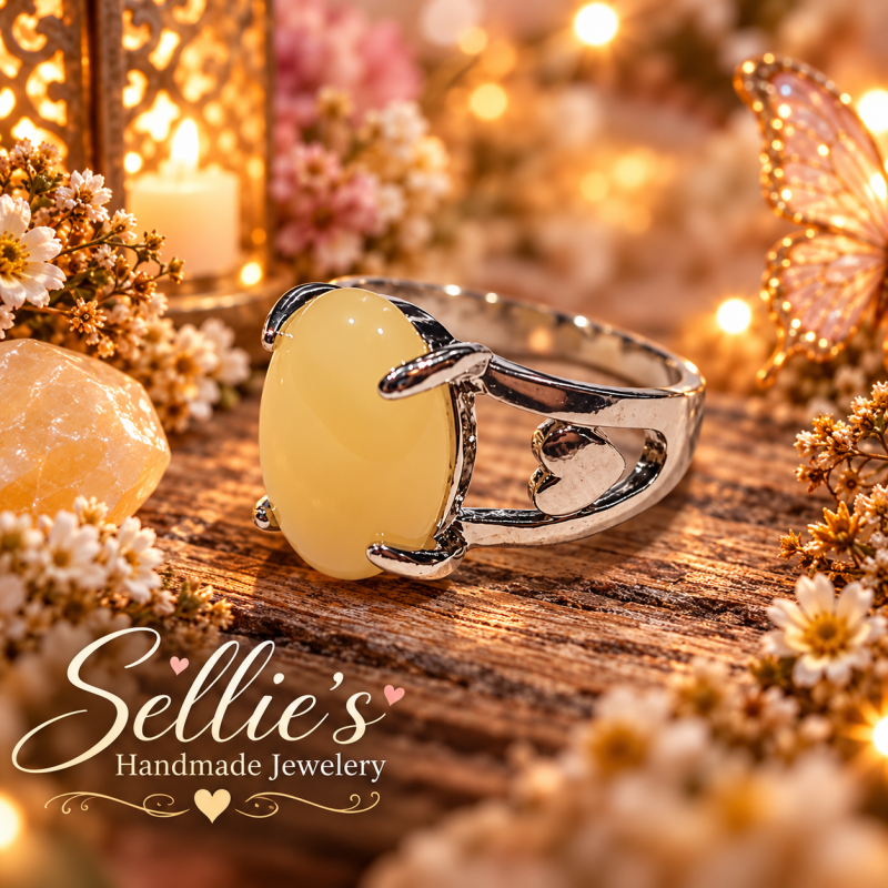 Magische gele jade ring